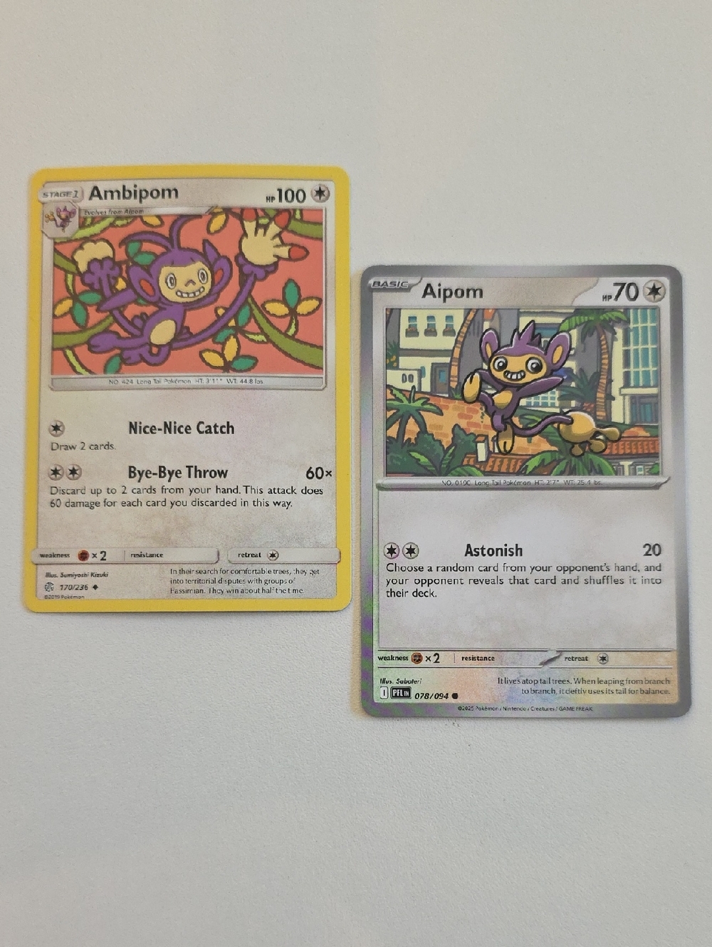 Pokemon Aipom And Ambipom Cards